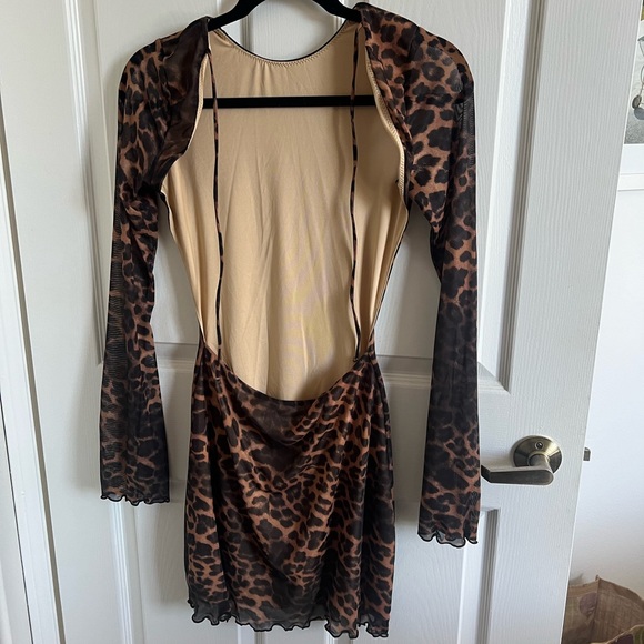 White Fox Cheetah Print Dress - Picture 5 of 7